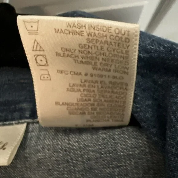 VTG Bobbie Brooks Womans XL Denim Flower Patch Embroidery Button Shirt Jacket - Picture 8 of 14